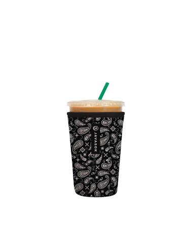 SOK IT JAVA SOK insulation bag made of neoprene for ice coffee and cold soda (black bandana size M: 680 - 794 ml) Medium: 24 - 28oz Bandana Schwarz