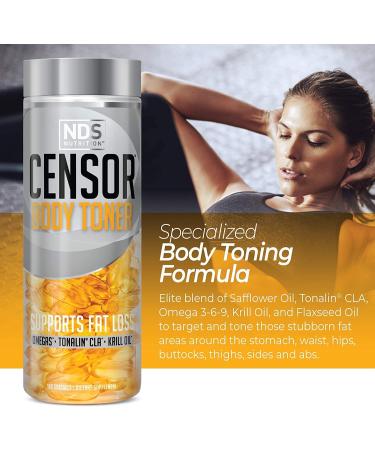 NDS Nutrition Censor - Fat Loss & Body Toner with CLA, Fish Oil & Safflower - 180 Softgels - Buy Online on GoSupps.com