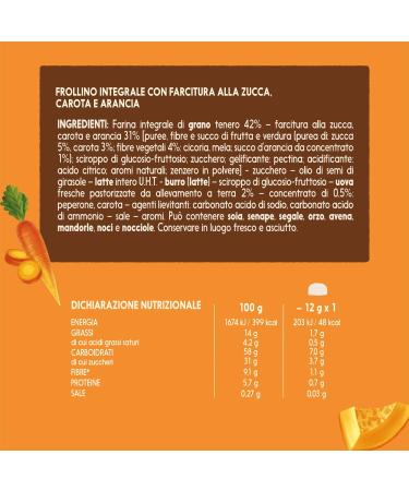  Misura Misura Fibrextra Frollino Complete - with Pumpkin Carrot and Orange Filling 100% Whole Flour 260g - Buy Online on GoSupps.com