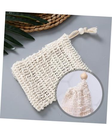 BELLIFFY 6pcs Soap Bag Bar Soap Exfoliating Soap Saver Soap Accessory Bubble Net Soap Net Cotton Linen Beige - Buy Online on GoSupps.com