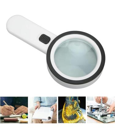 Portable Handheld Magnifier Glass Magnifier 8cm 30X Handheld Optical Magnifier High Power with 12 LED Lights Magnifiers Full of Stars - Buy Online on GoSupps.com