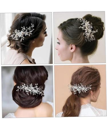 Beavorty Wedding Hair Accessories Hair Pin Hair Barrettes Rhinestones Tiara Hair Clips Hair Comb Clips Girl Headpieces for Wedding Metal Hair Comb Bride Pearl Decorate Vintage - Buy Online on GoSupps.com