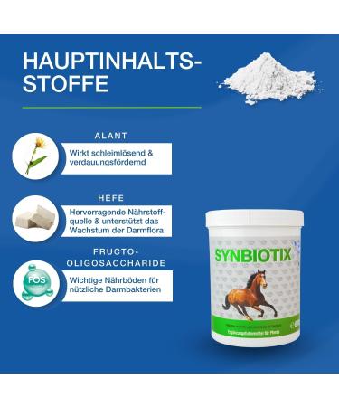 Nutrilabs Synbiotix Powder for Horses - 800g Digestive Supplement for Intestinal Health | Natural Darmflora with Yeast & Alante - Buy Online on GoSupps.com