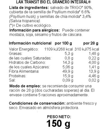 ELGRANERO LAXTRANSIT superalimeto BIO 150gr is a versatile item that meets a variety of everyday needs - Buy Online on GoSupps.com