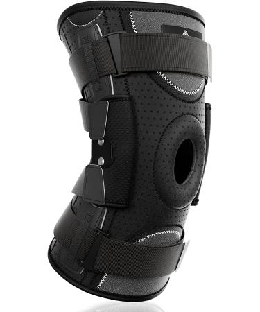 NEENCA Professional Hinged Knee Brace Dual Side Stabilizers for Knee Pain Relief | Meniscus Tear, Arthritis Support | Injury Recovery | XX-Large, Black - Buy Online on GoSupps.com