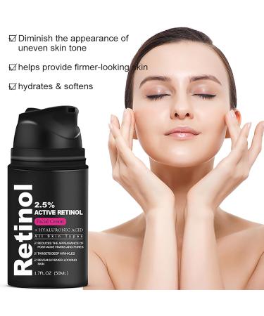Retinol Cream - Moisturiser Face Women with 2.5% Active Retinol - Hyaluronic Acid Face Cream for Women - Face Moisturiser Anti Aging Wrinkle Face Cream - Hydrating Smooth Tender Elasticity Firm Pore - Buy Online on GoSupps.com