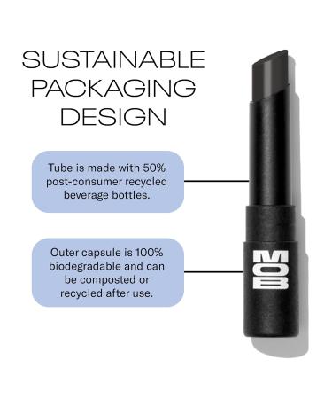 MOB Beauty Hydrating Shine Lip Balm M138 Sheer Black Tinted Lip Balm Stick with Jojoba & Sunflower Oils Clean Vegan Organic Lip Care for Nourished Glossy Lips - Buy Online on GoSupps.com