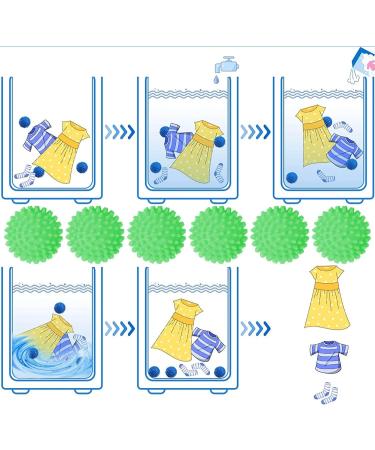 6Pcs Dryer Tumble Balls Reusable Dryer Laundry Balls Reduce Wrinkles and Static Cling Green - Buy Online on GoSupps.com