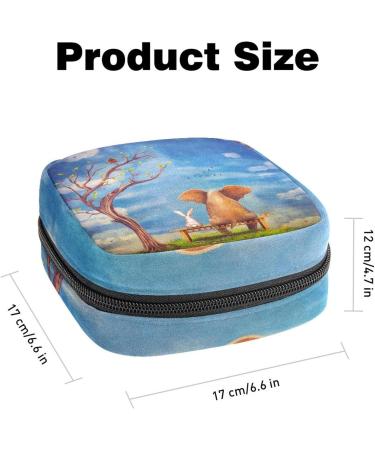 Women's Portable Period Kit - Bond Storage Pockets for Pig & Rabbit Design | Feminine Product Bag in Color1 - Buy Online on GoSupps.com