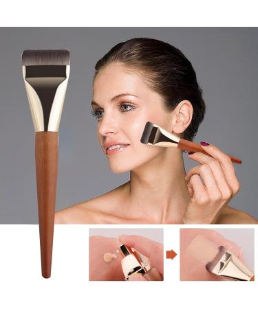 Dtaigou Foundation Makeup Brush | Wooden Handle Powder Brush | Face Makeup Tool Contour for Brush Women and Girls Foundation Blending Liquid Buffing Cream Sculpting Mineral Powder Makeup Brushe - Buy Online on GoSupps.com