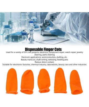 100Pcs Disposable Latex Finger Cots - Non-Slip Finger Sleeves for Electronic Repair & Pet Care | Large Size - Buy Online on GoSupps.com