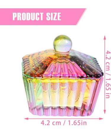 Lurrose Manicure Mixing Glass - 2 Piece Nail Art Dappen Bowl Set | Acrylic Nail Tools | Transparent Colorful Nail Polish Holder | 4.2x4.2x3.5 cm - Buy Online on GoSupps.com