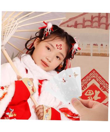TOVINANNA 1 Set Hanfu Forehead Patch Makeup Painting Templates Makeup Temporary Stencils White Pvc - Buy Online on GoSupps.com