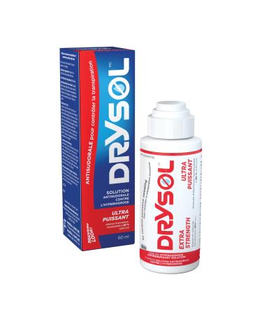 Drysol 20% Extra Strength 60 ml - Clinical Strength Antiperspirant for Men and Women Deodorant for Men and Women most Effective Deodorant Antiperspirant Solution Extra Strength dab-on 60 ml