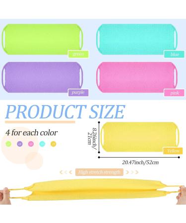 20-Piece Exfoliating Washcloth Set with Handles - Back and Body Scrubbers - Buy Online on GoSupps.com