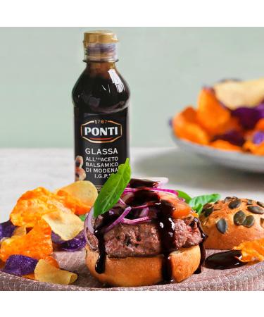 Ponti Creme Aceto Balsamico di Modena - Italian Balsamic Vinegar Cream 200ml (2-Pack) - Sweet & Tangy Flavor - Buy Online on GoSupps.com
