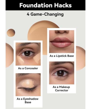 Flawless Matte Liquid Foundation Oil Control Concealer BB Cream Long Lasting Natural Foundation for Women Color Correction (20ml) (01 One Size) - Buy Online on GoSupps.com