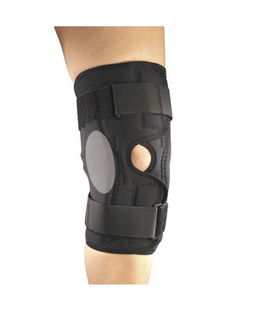OTC Knee Stabilizer Wrap ROM Hinged Bars Orthotex Large Black Large