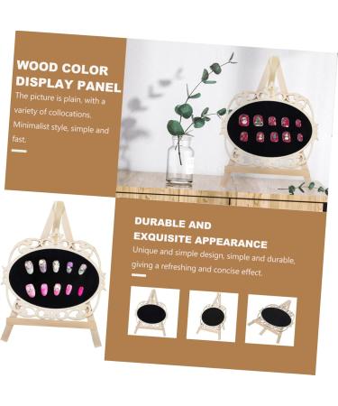 Healeved 1pc Nail Display Board Nail Art Tool Desktop Stand Nail Color Chart Nail Art Display Holder Manicure Board Peg Board Accessories Nail Supplies Sign Manicure Tools Wooden Sample 26x17.9cm Assorted Color - Buy Online on GoSupps.com