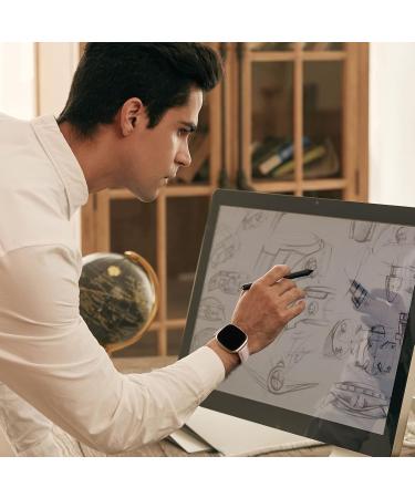 Dirrelo Real Leather Bracelet for Fitbit Versa 3 & 4 - Stylish Replacement Strap for Men & Women - Pink Scythe Bracelet Compatible - Buy Online on GoSupps.com