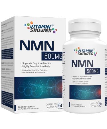 NAD 500mg Capsules 99% Purity Vegan Friendly & GMO-Free Naturally Boost Your NAD+ Levels (60 Capsules) 60 count (Pack of 1)