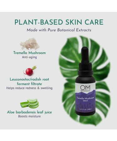 Organic Tremella Mushroom Facial Serum - Ultra-Hydrating All-Natural & Vegan | Twice the Hydration of Hyaluronic Acid Without Stickiness | Microbiome Friendly - Buy Online on GoSupps.com