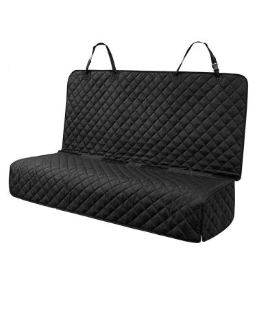 PETICON Dog Car Seat Covers for Back Seat, Waterproof Scratchproof Pet Bench Seat Covers for Cars, Trucks, SUVs, Nonslip Durable Back Seat Cover for Dogs, Washable Backseat Protection, Black