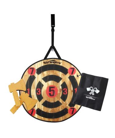 WIn SPORTS Toy Foam Axe Throwing Game - Indoor Outdoor Target Game,Includes Two Foam Axes, One 26 Easy Fold Target and A Carry Bag