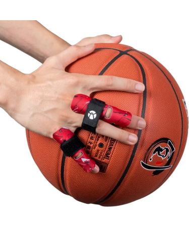 Kuangmi Finger Sleeve Support Brace for Basketball Volleyball Baseball - Pain Relief S/M Red - Buy Online on GoSupps.com