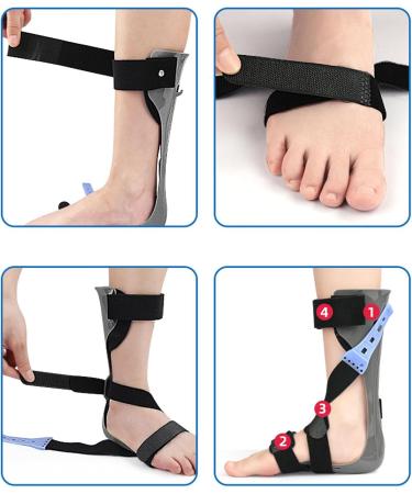 ZJchao Drop Foot Brace - Elastic Ankle Support for Foot Drop Improve Gait & Posture - Compression Orthosis for Men & Women - Buy Online on GoSupps.com