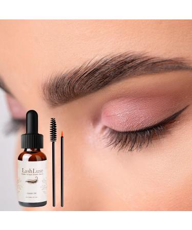 Lashluxe Castor Oil Vegan Growth Serum - Best Eyelash Growth Serum for Longer Voluminous Lashes - Shop Internationally - Buy Online on GoSupps.com