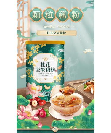 Osmanthus nut Lotus Root Powder Soup Instant Brewed and Ready to eat red jujube nut Soup Rose Flavored Full Belly Snack Fruit Soup Nutritional Breakfast Gift (Osmanthus Lotus Root Powder 2 can) Osmanthus Lotus Root Powder 2 can - Buy Online on GoSupps.com