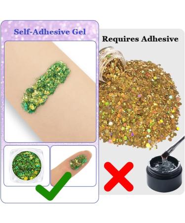  AOOWU AOOWU Glitter Gel for Body and Face 12 Colors Face Makeup for Carnival Halloween Birthday - Buy Online on GoSupps.com