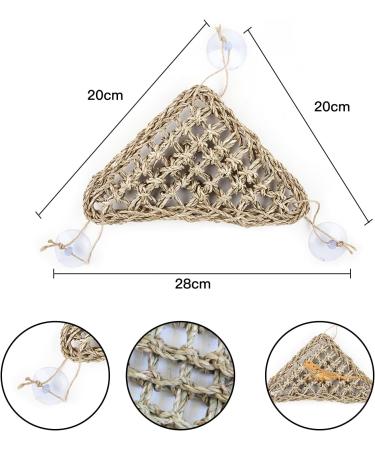 MEISH Reptile Hammock Bearded Dragon Hammock Reptile Lounger Seagrass Hammock with Sucker for Chameleon Lizards Gecko - Buy Online on GoSupps.com