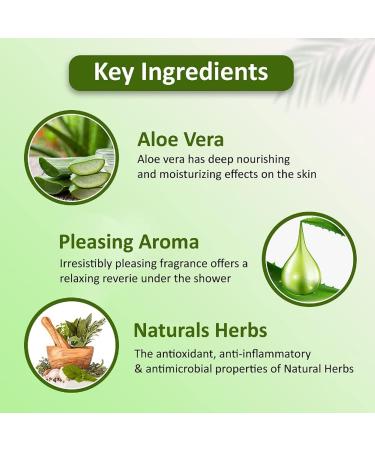 Aloe Vera Body Wash - Natural Aloe Shower Gel for Moisturizing Dry Skin | 180ML Pump Bottle for Men & Women - Buy Online on GoSupps.com