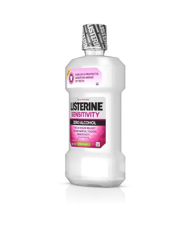 Listerine Zero Alcohol Mouthwash Fresh Mint 16.9 Fl Oz - 24hr Relief for Tooth Sensitivity (Pack of 1) - Buy Online on GoSupps.com