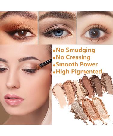 Brown Glitter Eyeshadow Palette - 9 Color Nude Matte Shimmer Waterproof Long Lasting Makeup Palette - Highly Pigmented Hypoallergenic Eye Brightener (Light Brown 3) - Buy Online on GoSupps.com