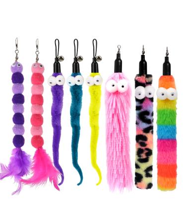 8 pieces of cat toys interactive cat toys replacement catwurm toys refill it.