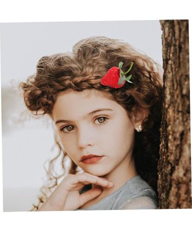 TINEASUR Strawberry Barrettes Strawberry Hair Barrettes for Women Strawberry Hair Clip Women Hair Clip Strawberry Hair Accessories Women Hair Barrettes Fruits Hair Clip Hairpin - Buy Online on GoSupps.com
