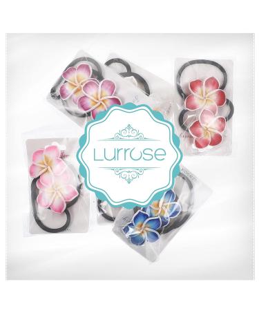 Lurrose 12PCS Plumeria Hair Ties - Soft Ceramic Flower Hair Rope Bands for Girls - Buy Online on GoSupps.com