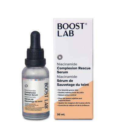 BOOST LAB | Niacinamide Complexion Rescue Serum | Soothes Redness from Dry Skin for blemish-prone skin | 30ml