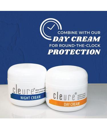 Cleure Sensitive Skin Night Cream with Hyaluronic Acid & Shea Butter - Gluten, Salicylate, Paraben & Fragrance Free - 2 oz - Buy Online on GoSupps.com