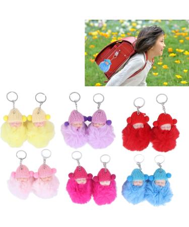 Buy mlida Sleeping Baby Pendant Keychain | Fluffy Fur Doll Luggage Tag | Cute International Shipping - Buy Online on GoSupps.com