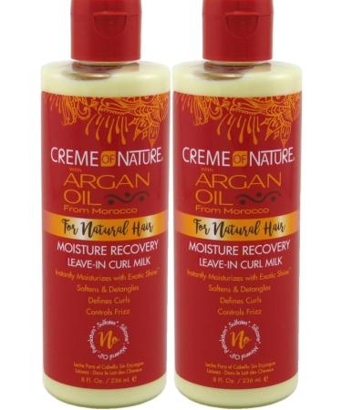Creme Of Nature Argan Oil Leave-In Curl Milk 8 Ounce (235ml) (2 Pack) - Buy Online on GoSupps.com