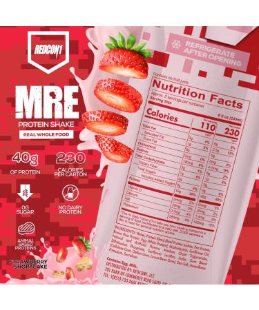 Redcon1 MRE Ready To Drink Protein Shake Strawberry Shortcake - Case of 12 - Buy Online on GoSupps.com
