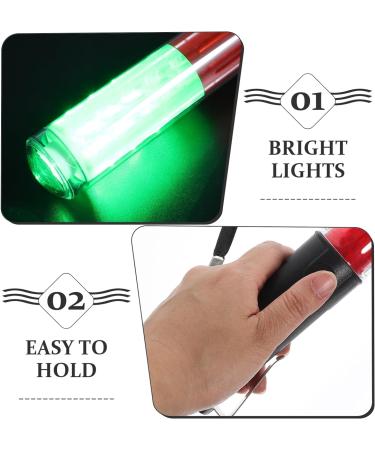 JECOMPRIS 26cm Led Traffic SafetyBaton Light Signal Traffic Wands Traffic Control Night Wands Air Marshaling Signal Wand Concert Luminous Stick for Car Directing Police Green - Buy Online on GoSupps.com
