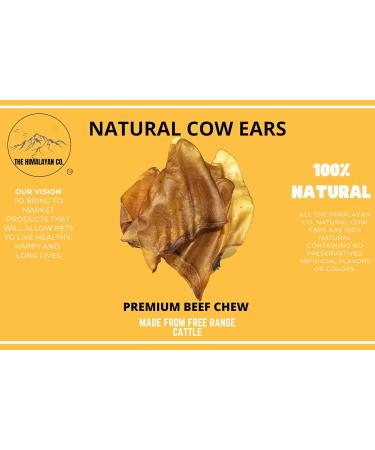 Cow Ears for Dogs - All Natural Brown - Single Ingredient - *20 Pack Natural Brown* - Made in Canada - All Natural Brown Whole Ears - Dog Chew Treat - Rawhide Alternative - Highly Digestible Dog Chew - Buy Online on GoSupps.com