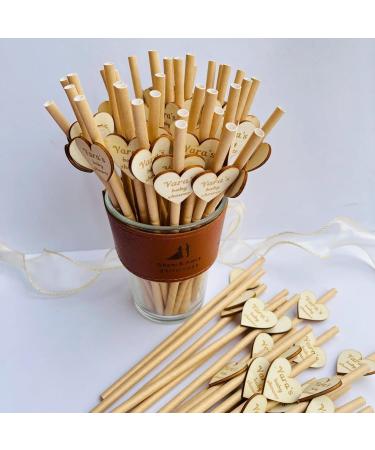 Custom Personalized Drinking Paper Straw Wedding Birthday Baptism Straws Bachelorette Bridal Shower Bridesmaid Straws Party Favors (100pcs) - Buy Online on GoSupps.com
