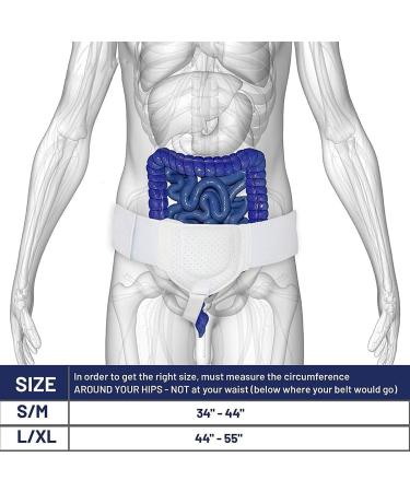 Hernia Truss Inguinal Support Belt for Men - Left/Right Side, Post Surgery Inguinal Hernia Relief, Adjustable Waist Strap 86/110cm - Buy Online on GoSupps.com