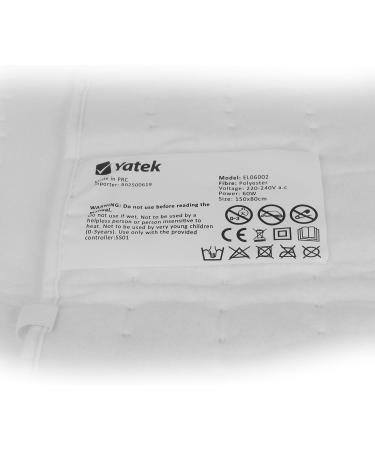 Buy Yatek Heated Underblanket - Washable Fluffy Heating Blanket for Beds (150 x 80 cm 60W) - International Shipping Available - Buy Online on GoSupps.com
